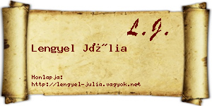 Lengyel Júlia névjegykártya