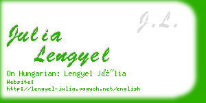 julia lengyel business card